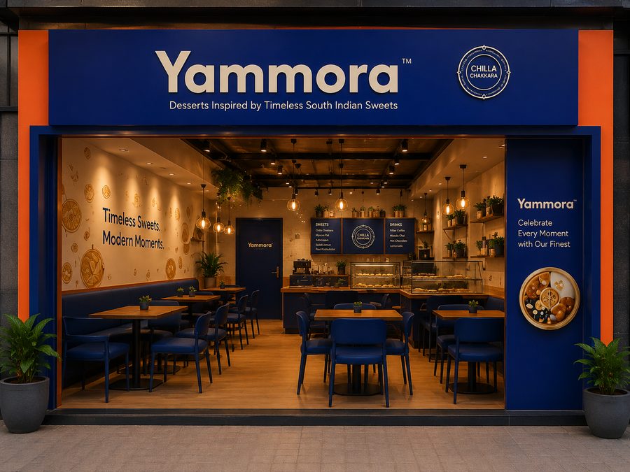 Yammora food café franchise interior with seating
